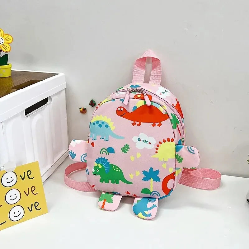 Mochila infantil dinosaurio de nylon para niños y niñas