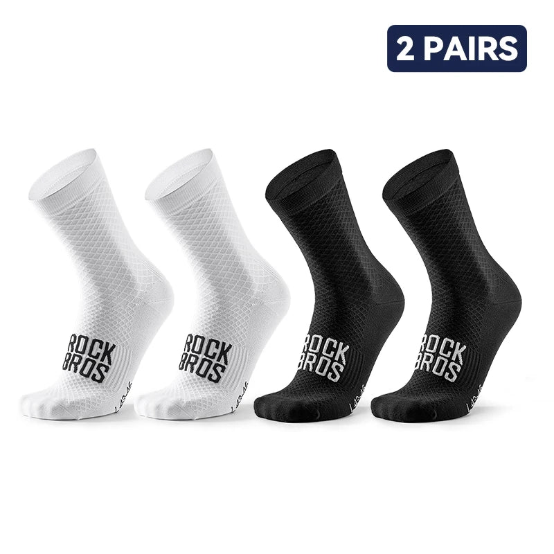 Pack 2 calcetines unisex de ciclismo transpirables y elásticos