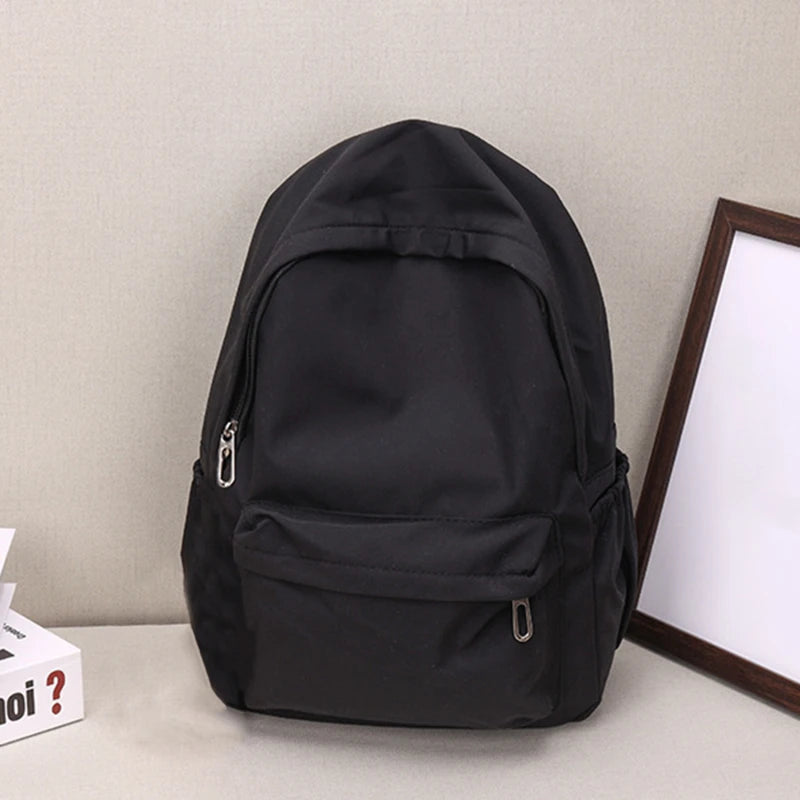 Mochila mujer escolar de nylon impermeable con gran capacidad