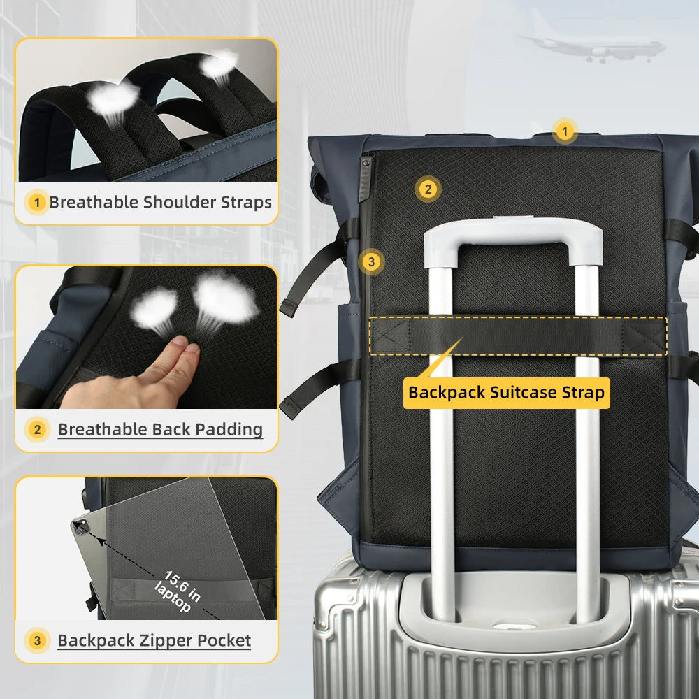 Mochila antirrobo hombre para portátil 15.6 pulgadas con USB