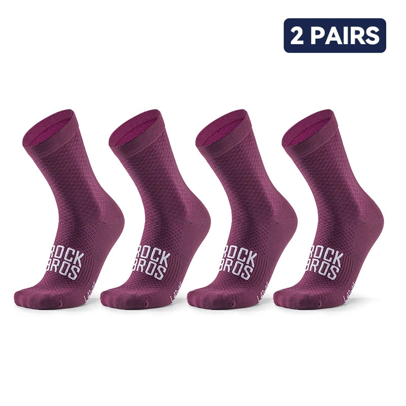 Pack 2 calcetines unisex de ciclismo transpirables y elásticos