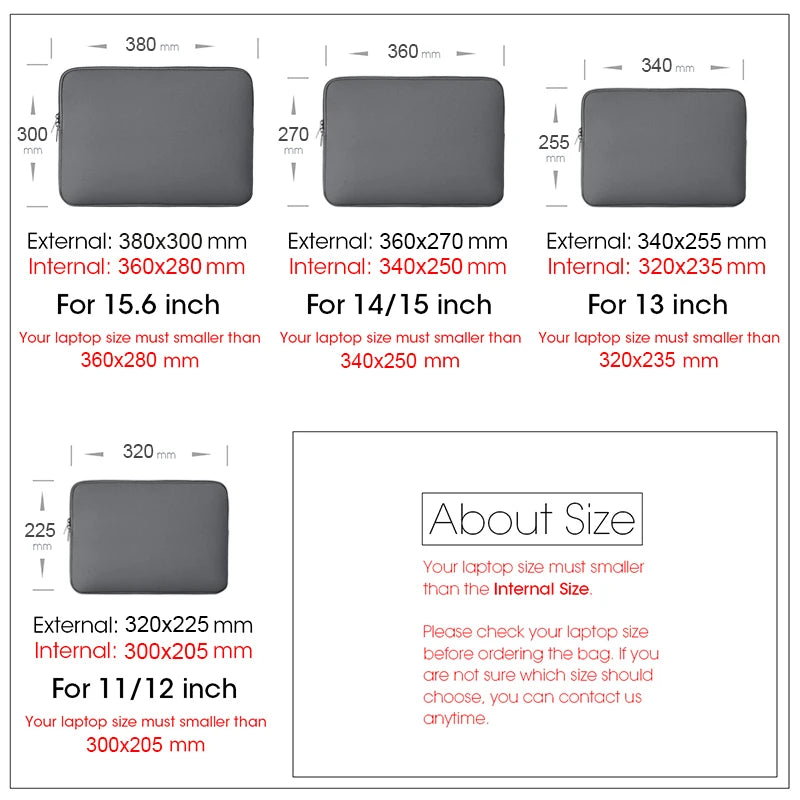 Funda portátil de tela para MacBook y laptop 33.02 cm a 39.62 cm