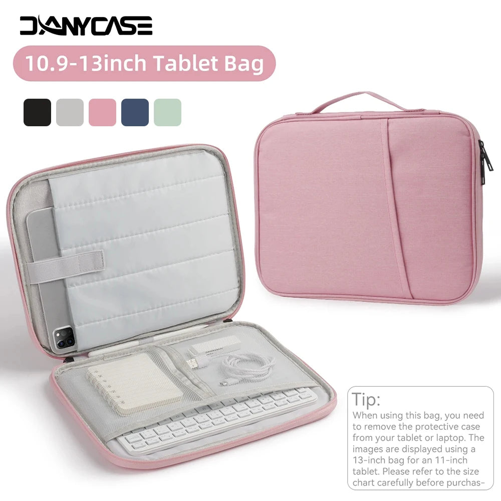 Funda tablet 11 a 13 pulgadas nylon acolchada con asa