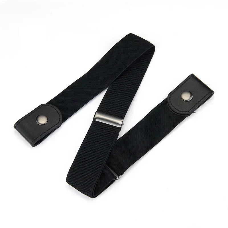 Bande de taille élastique réglable en toile, ceinture Invisible sans boucle pour femmes et hommes, pantalon en Jean, robe sans boucle, facile à porter
