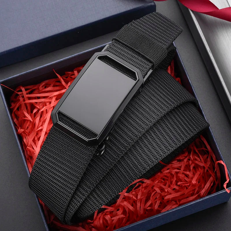 Ceinture en toile à boucle automatique pour hommes, de haute qualité, Simple, décontractée, en jean, Design à la mode, nouvelle collection