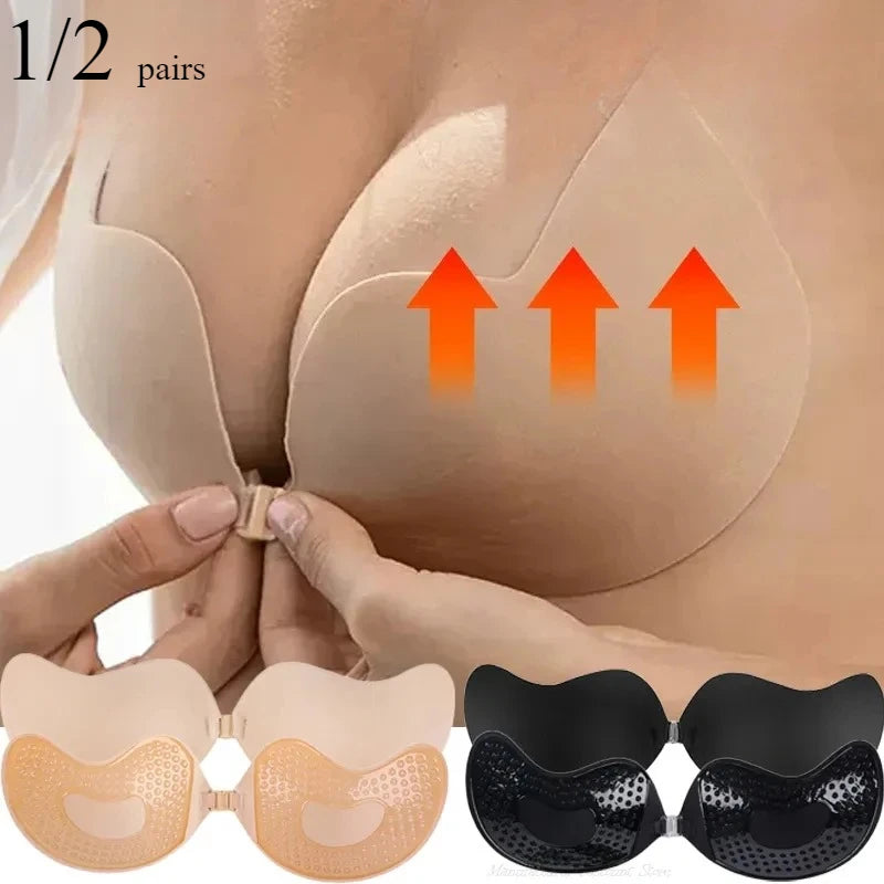 Sujetador adhesivo push up mujer sin tirantes para espalda descubierta