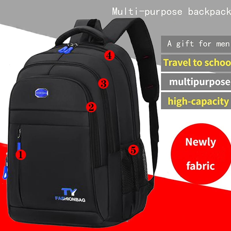 Mochila escolar unisex de nylon de gran capacidad, mochila para colegio, bolsa escolar, mochila de viaje