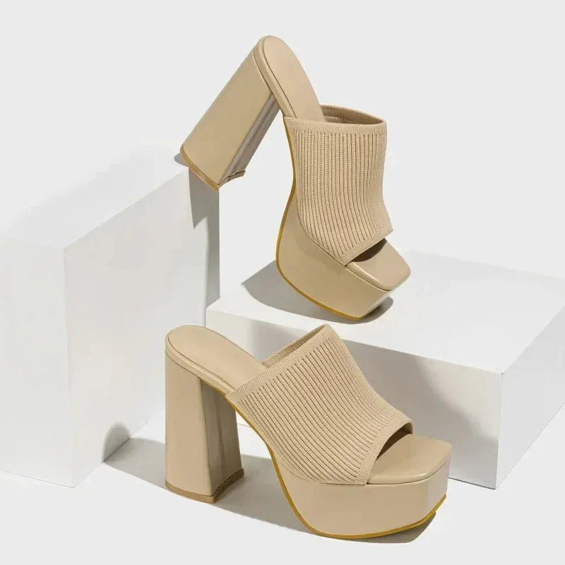 Sandalias Mujer Con Tacón Bloque Y Plataforma – Diseño Moderno Para Eventos