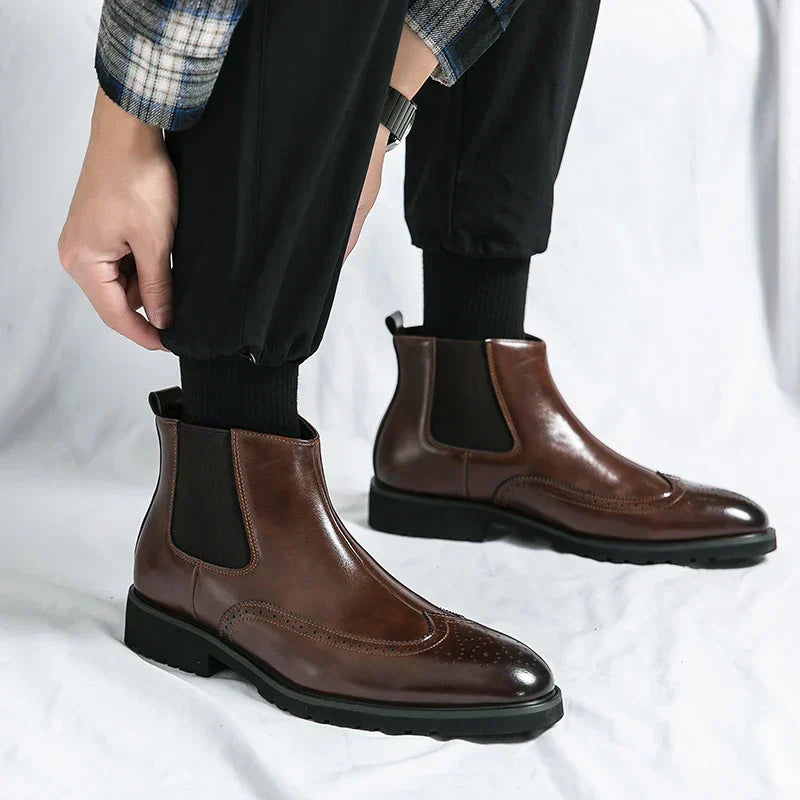 Botas Chelsea hombre sin cordones acabado refinado – botines elegantes diarios