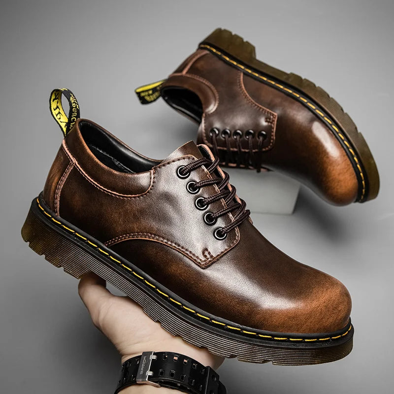 Botas Oxford hombre cuero elegante con cordones – botines clásicos cómodos