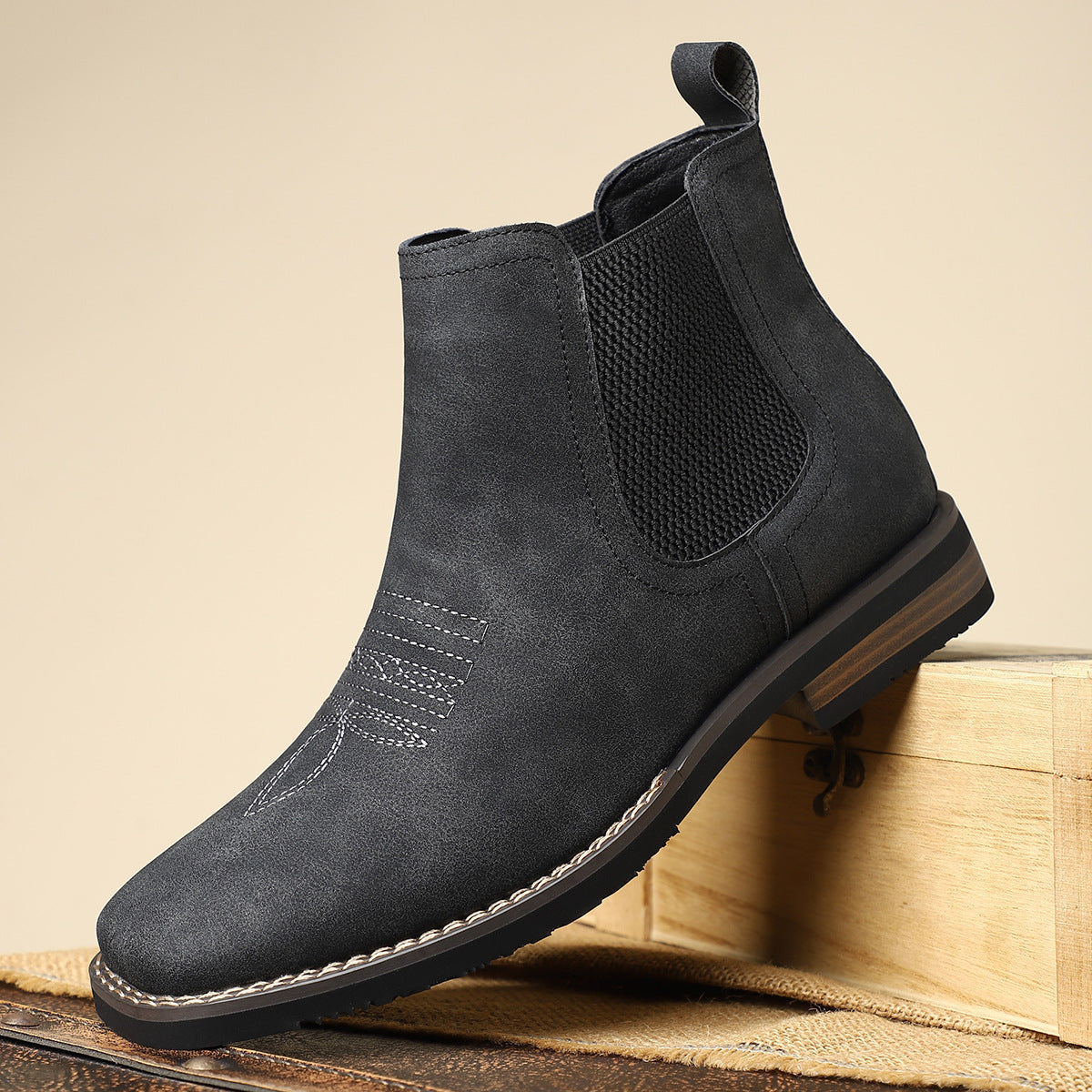 Botas hombre elegantes sin cordones con ajuste cómodo – botines versátiles urbanos