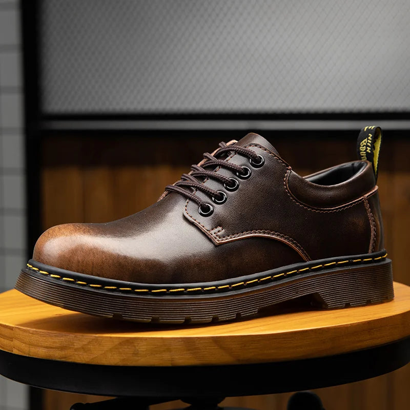 Botas Oxford hombre cuero elegante con cordones – botines clásicos cómodos