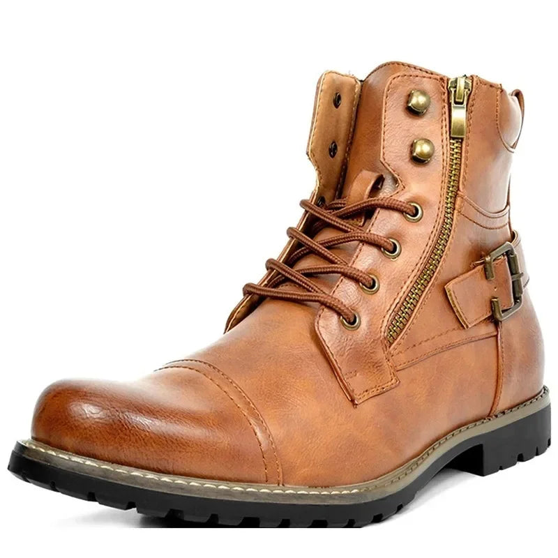 Botas hombre con cordones cuero resistente – botines cómodos estilo urbano