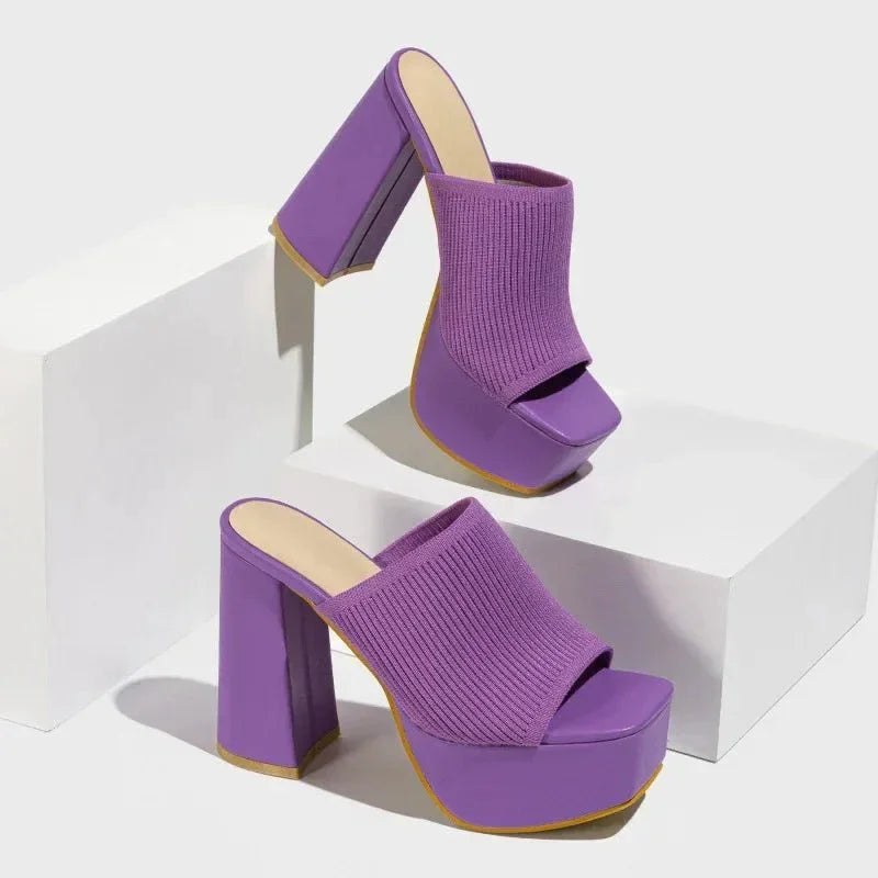Sandalias Mujer Con Tacón Bloque Y Plataforma – Diseño Moderno Para Eventos