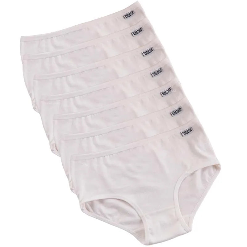 Pack 7 bragas mujer algodón elástico de talle medio