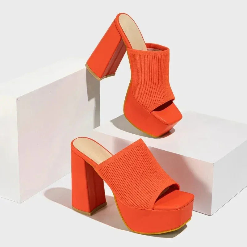 Sandalias Mujer Con Tacón Bloque Y Plataforma – Diseño Moderno Para Eventos