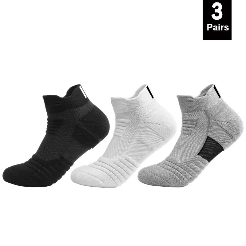 1/3 paires de chaussettes de Football antidérapantes pour hommes, chaussettes en coton, Tube court et Long, chaussettes de Sport respirantes et déodorantes 39-45