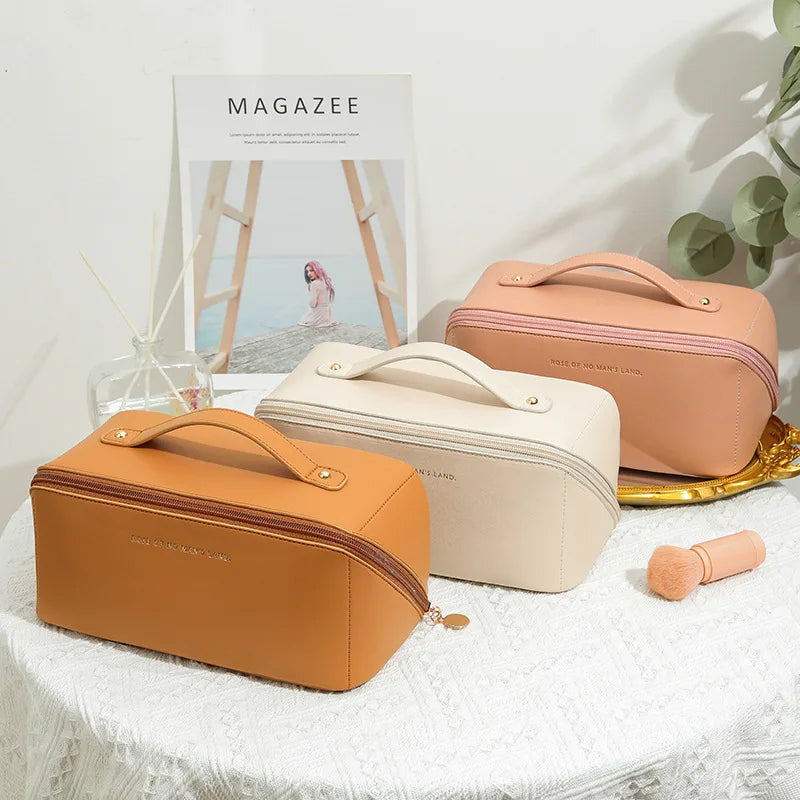 Neceser mujer de viaje para maquillaje con cremallera y asa