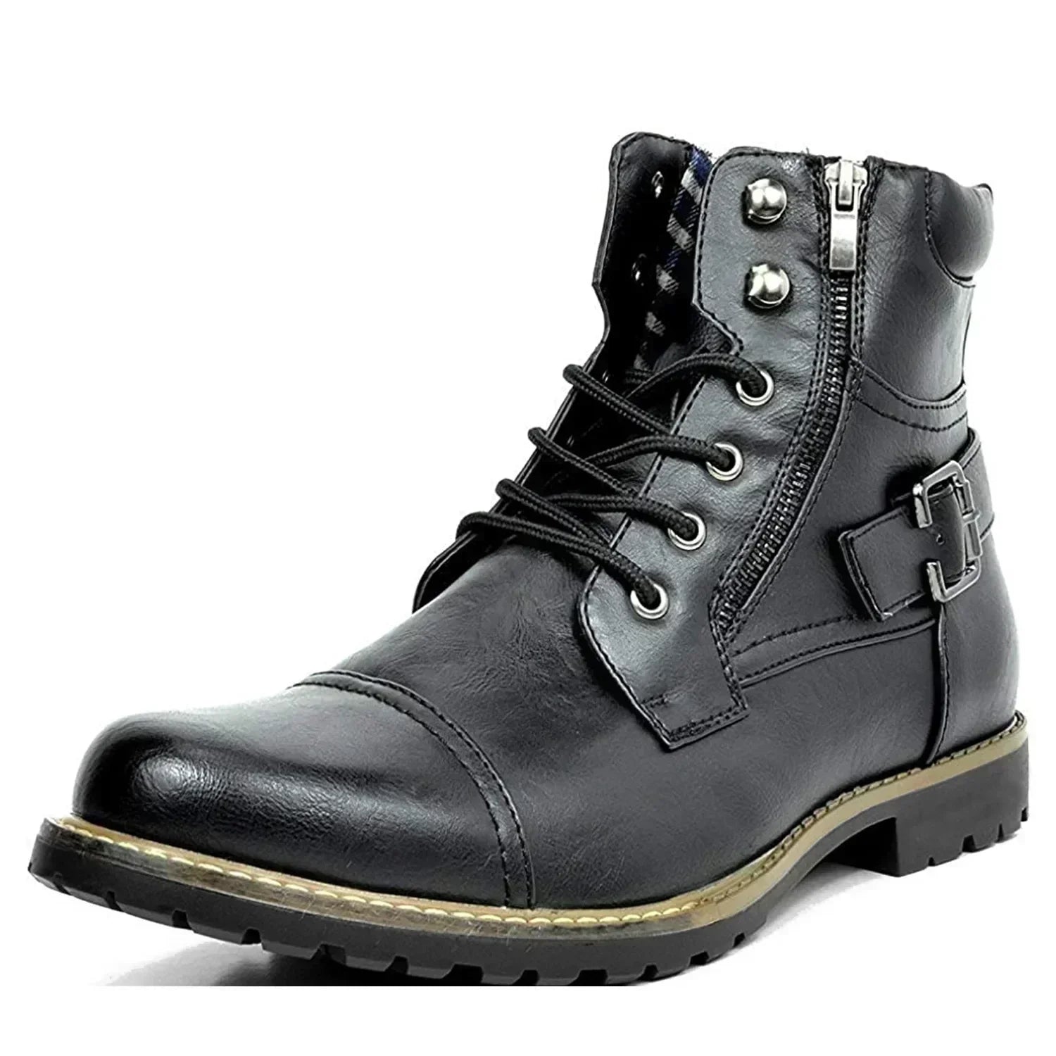Botas hombre con cordones cuero resistente – botines cómodos estilo urbano