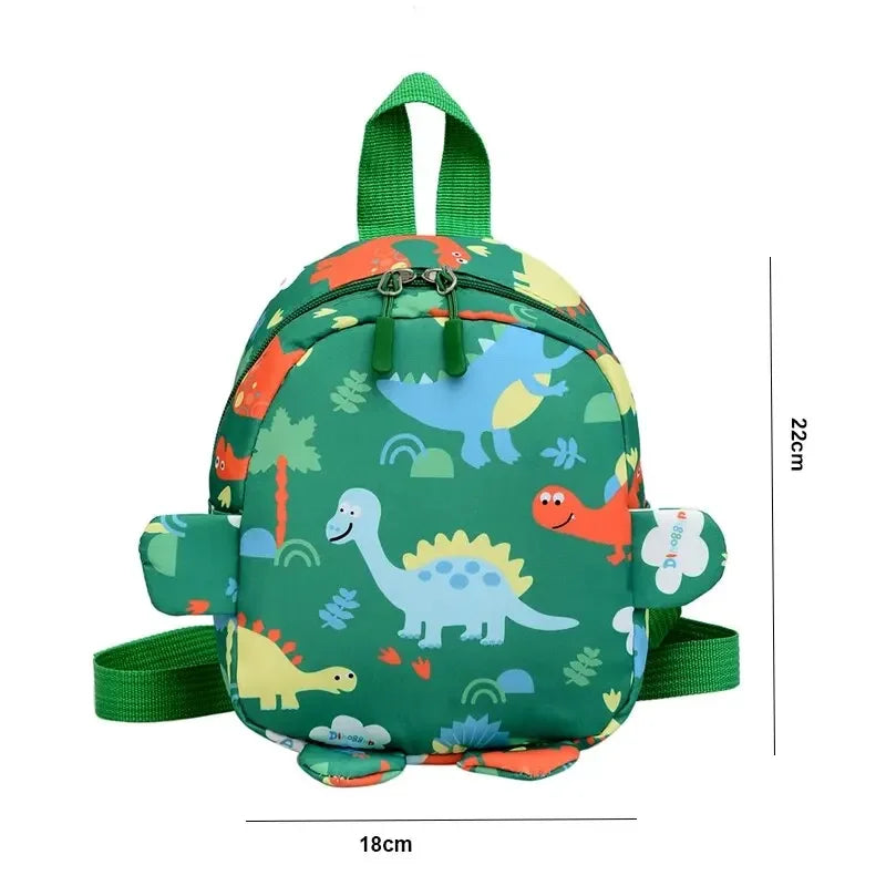 Mochila infantil dinosaurio de nylon para niños y niñas