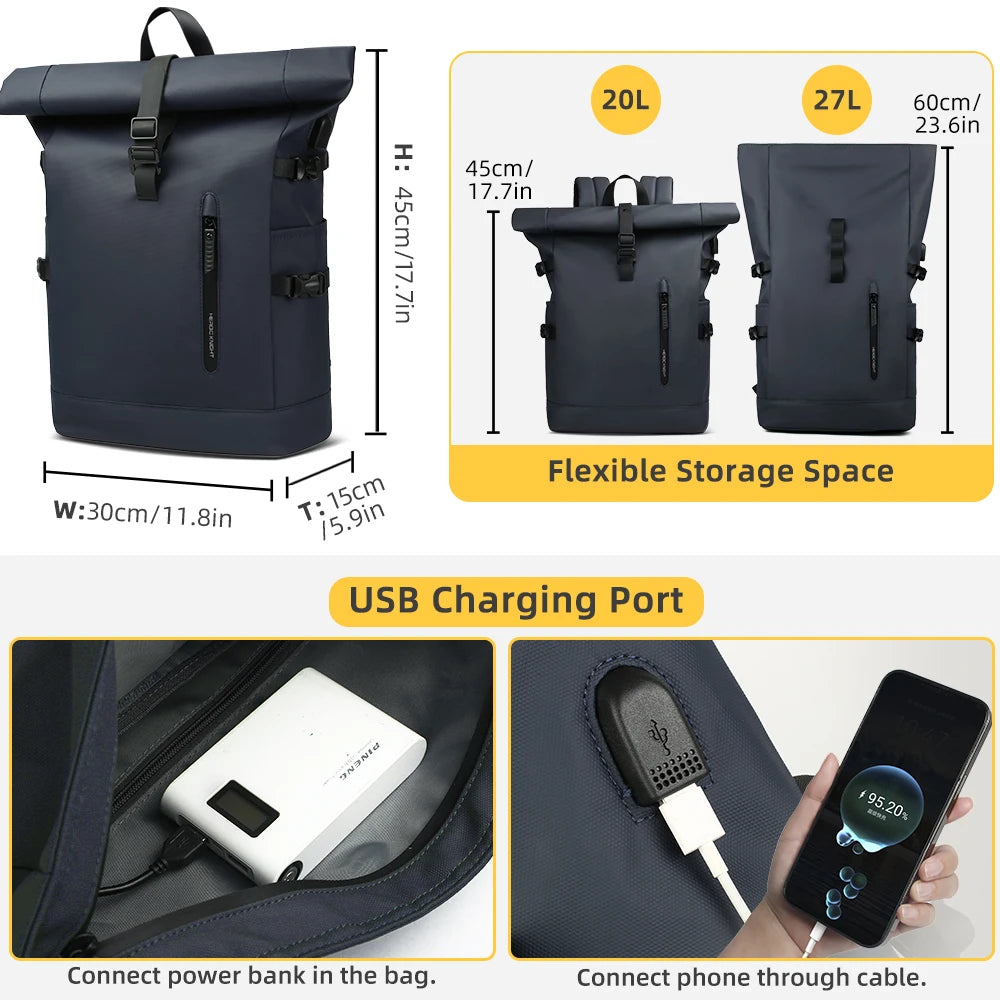 Mochila antirrobo hombre para portátil 15.6 pulgadas con USB