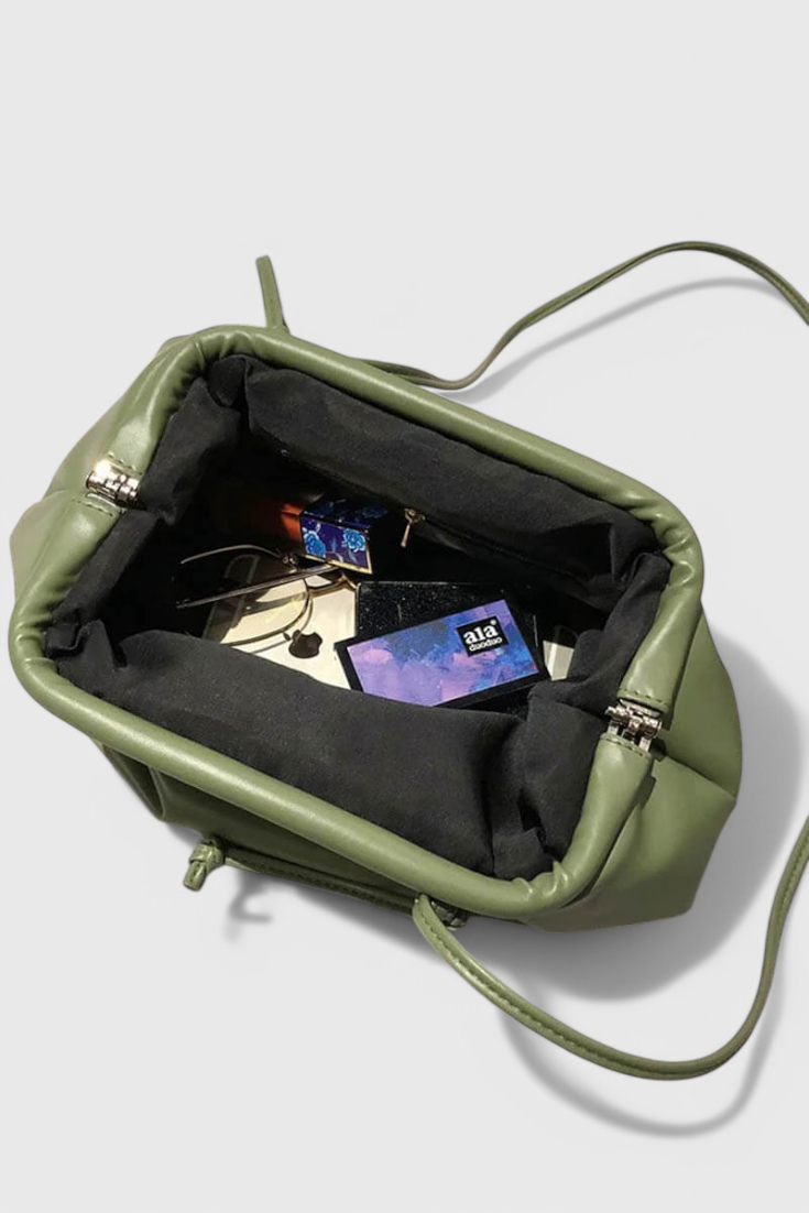Bolso cruzado mujer cuero vegano pequeño – bolso moderno elegante compacto