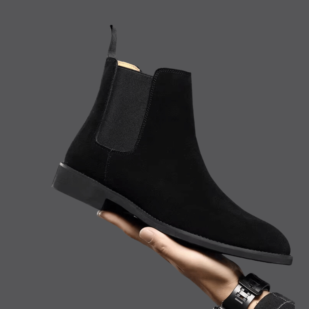 Botas Chelsea hombre ante casual elegantes sin cordones – botines cómodos tobillo