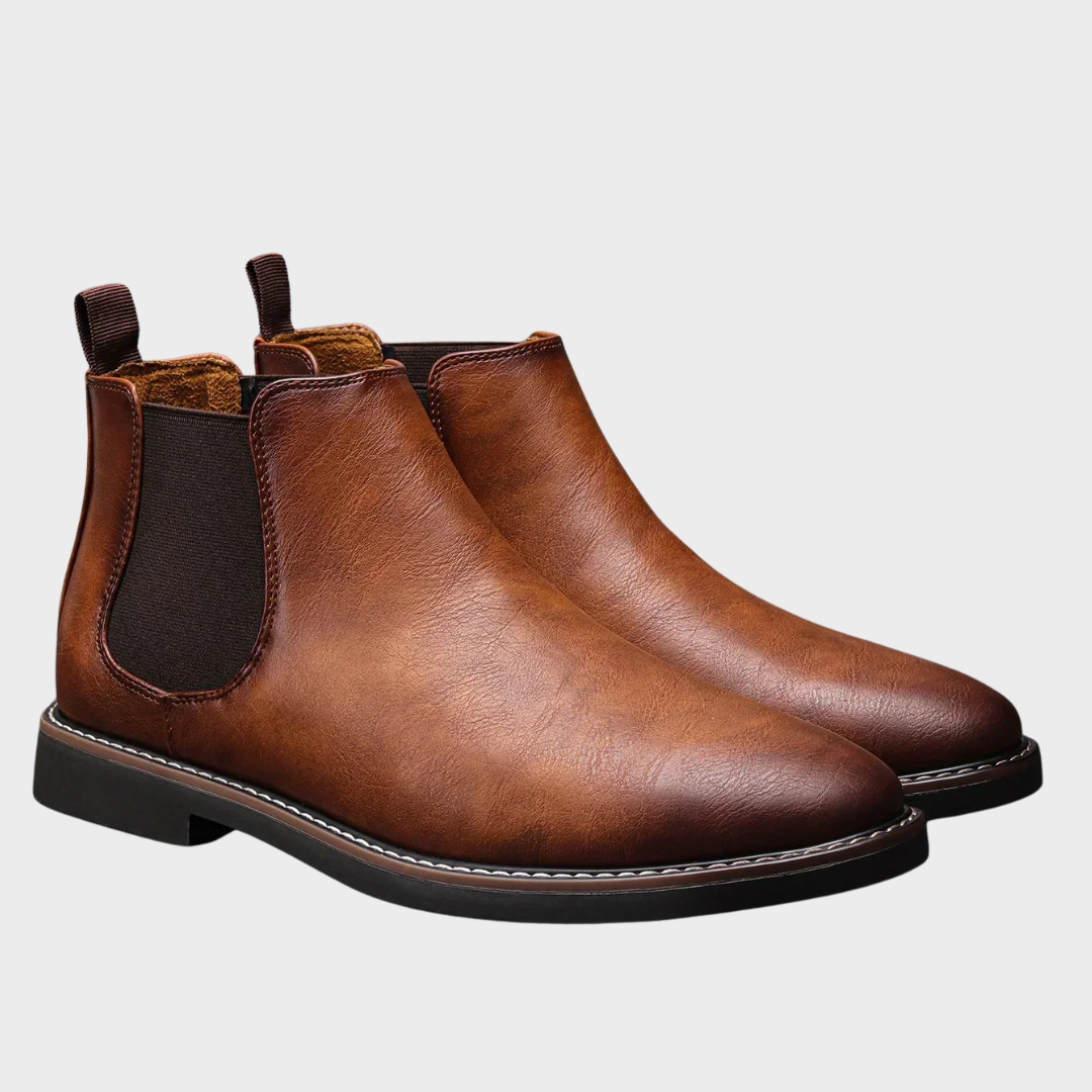 Botas Chelsea hombre elegantes sin cordones – botines cuero clásico versátil