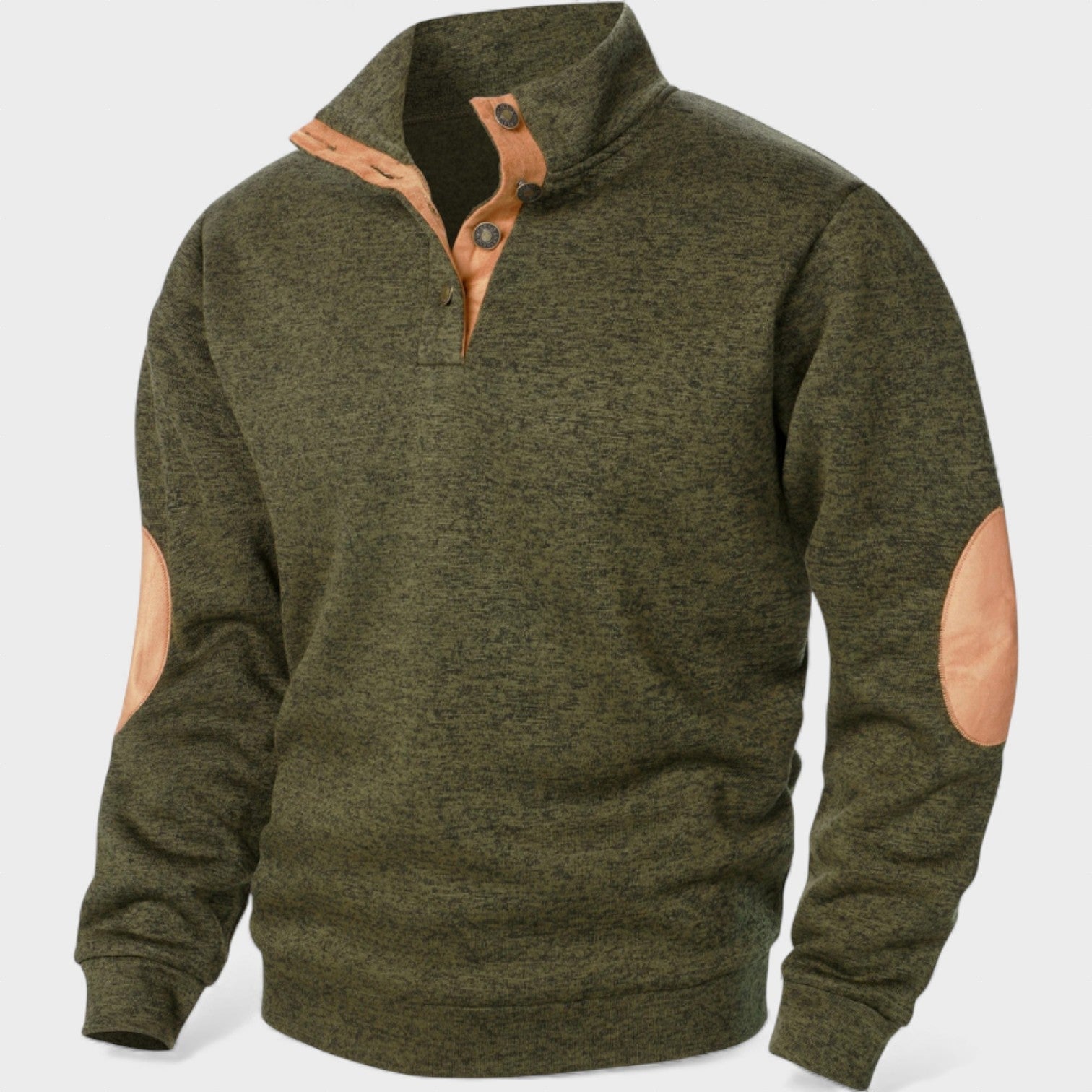 Suéter hombre cuello alto con botones – estilo clásico elegante y cómodo