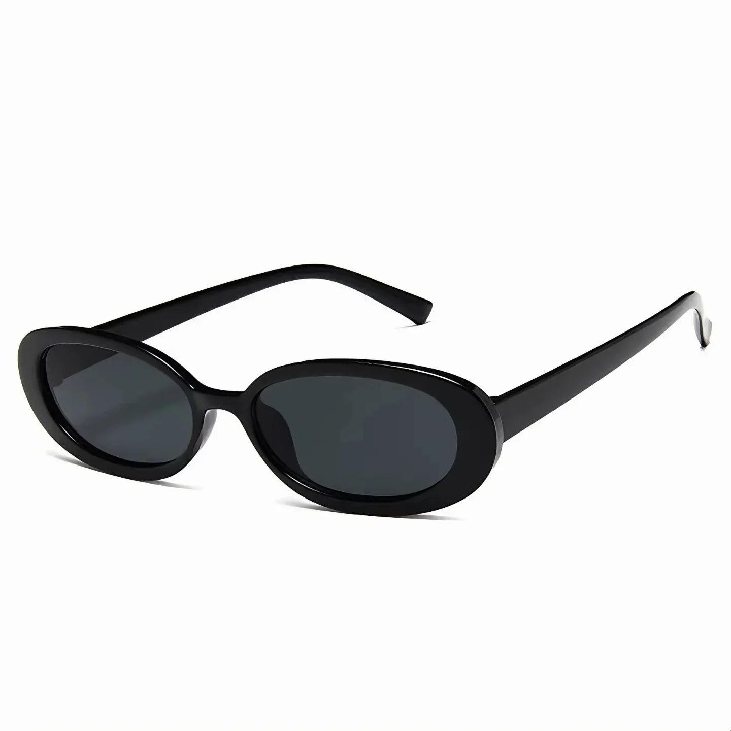 Gafas de sol retro ovaladas mujer – lentes negras UV400 estilo vintage