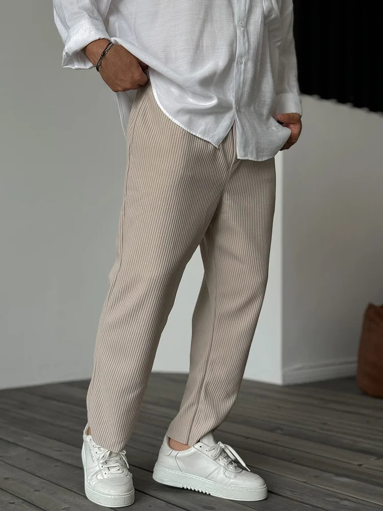 Pantalones hombre elegantes cómodos – estilo clásico versátil diario