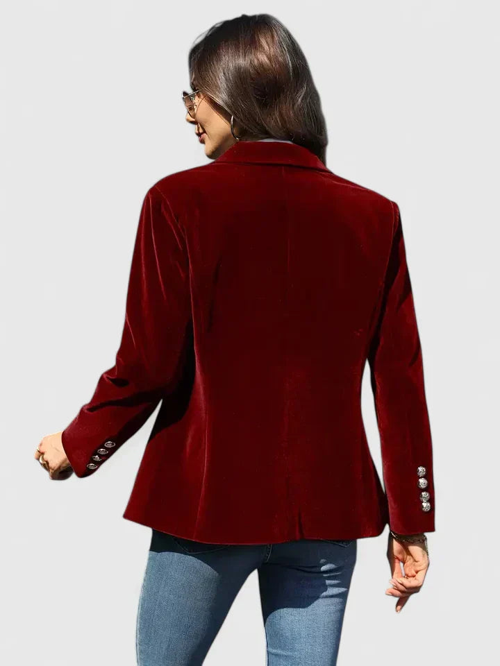 Blazer elegante mujer con solapa y botón – blazer mujer estilo clásico