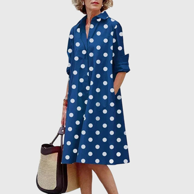 Vestido Mujer Camisero Con Bolsillos – Estilo Casual Elegante