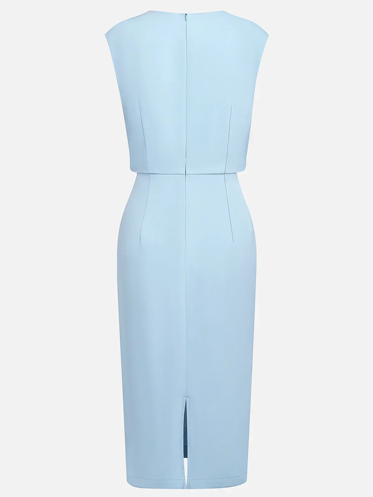 Vestido Midi Mujer Elegante Con Drapeado – Estilo Sofisticado Moderno