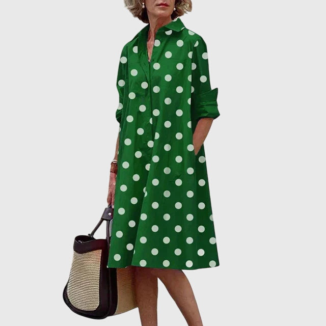 Vestido Mujer Camisero Con Bolsillos – Estilo Casual Elegante