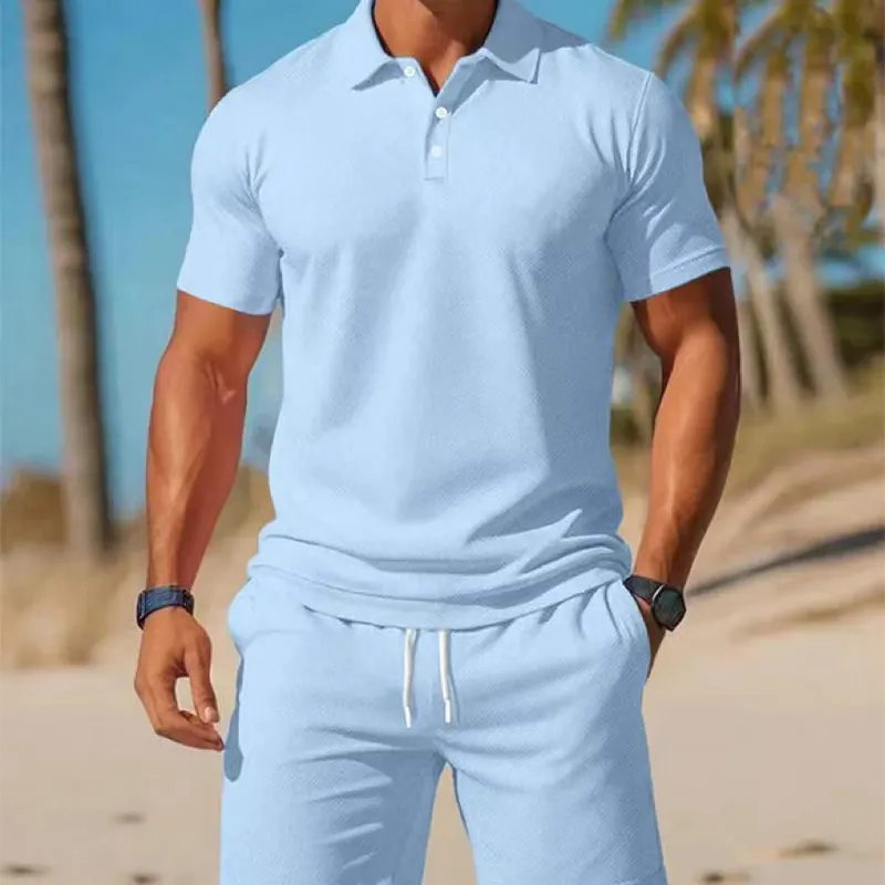 Conjunto hombre verano con polo y pantalón corto casual