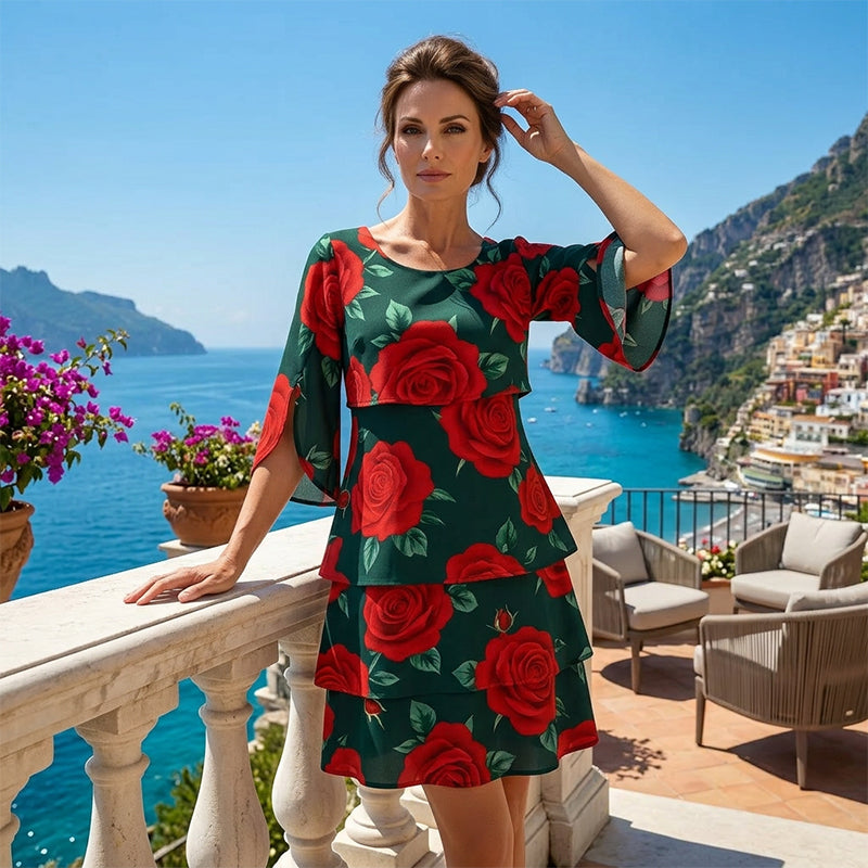 Vestido Floral de Verano Suelto – Estilo Ligero y Elegante