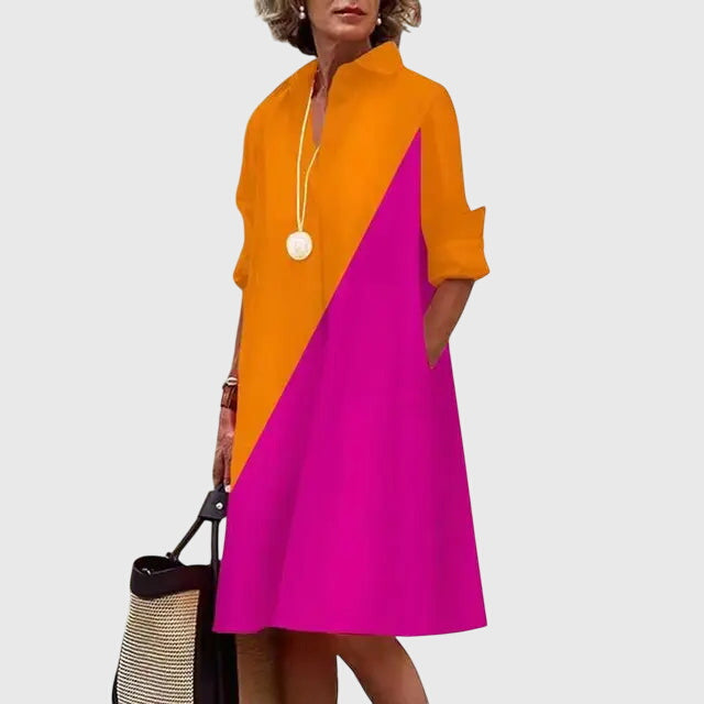 Vestido Mujer Camisero Con Bolsillos – Estilo Casual Elegante