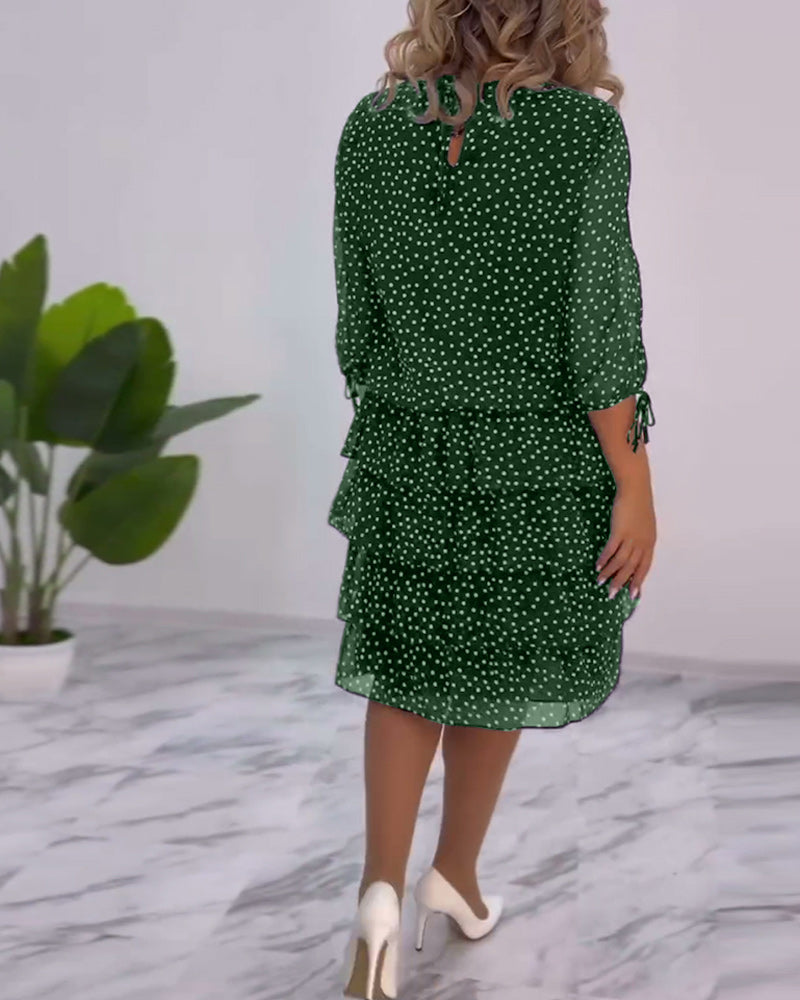 Vestido mujer con lunares y mangas abiertas