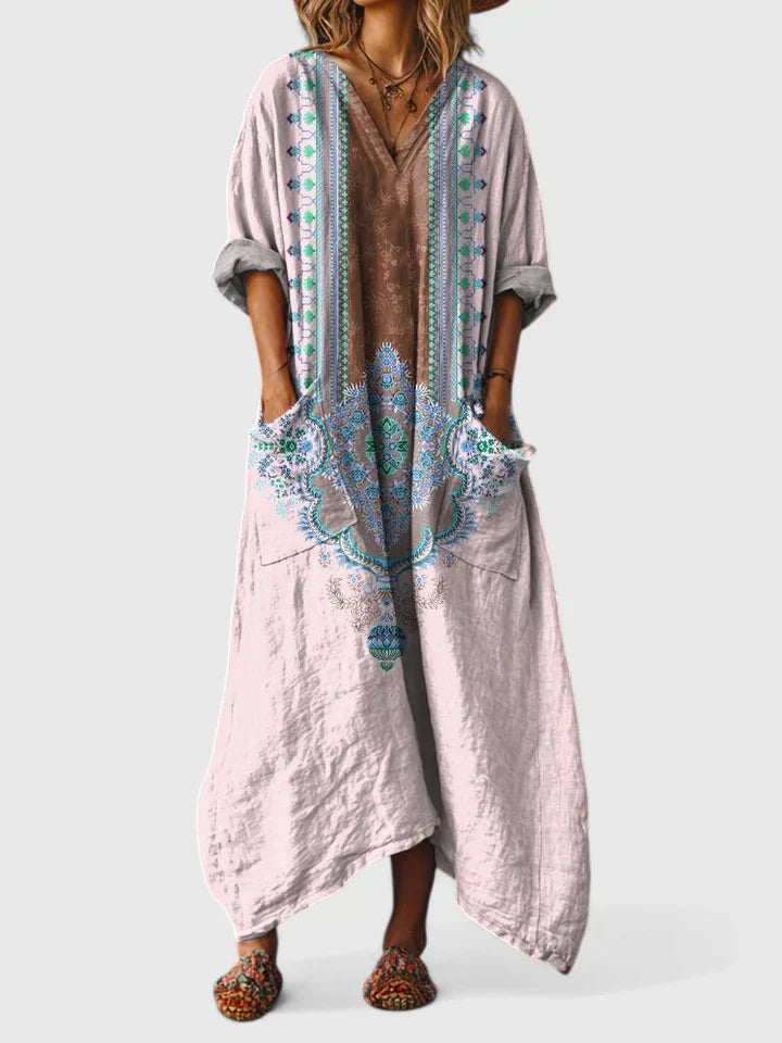 Vestido Maxi Mujer Suelto – Estilo Boho Cómodo y Fluido