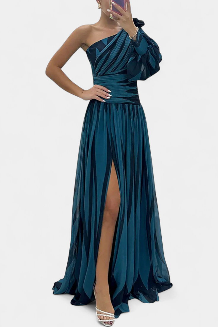 Vestido Maxi Mujer Asimétrico Elegante – Diseño Fluido y Moderno