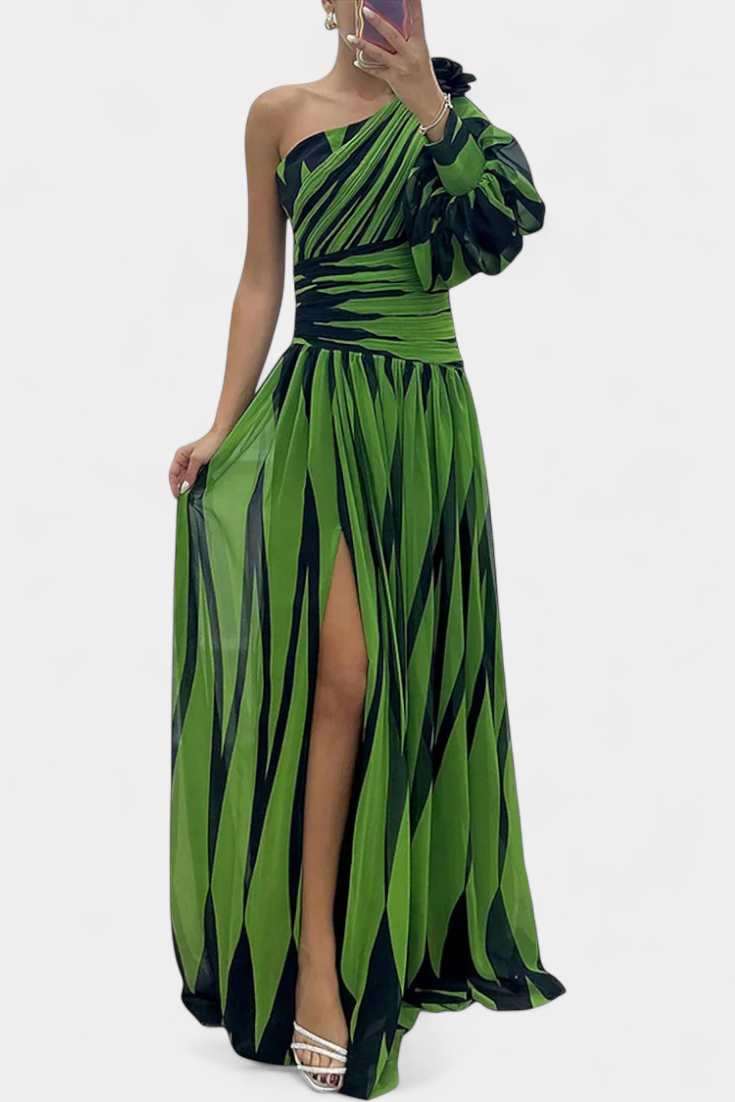 Vestido Maxi Mujer Asimétrico Elegante – Diseño Fluido y Moderno