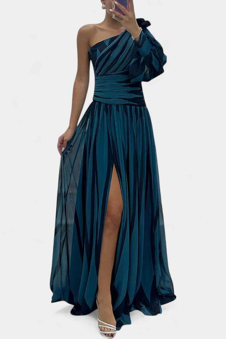 Vestido Maxi Mujer Asimétrico Elegante – Diseño Fluido y Moderno