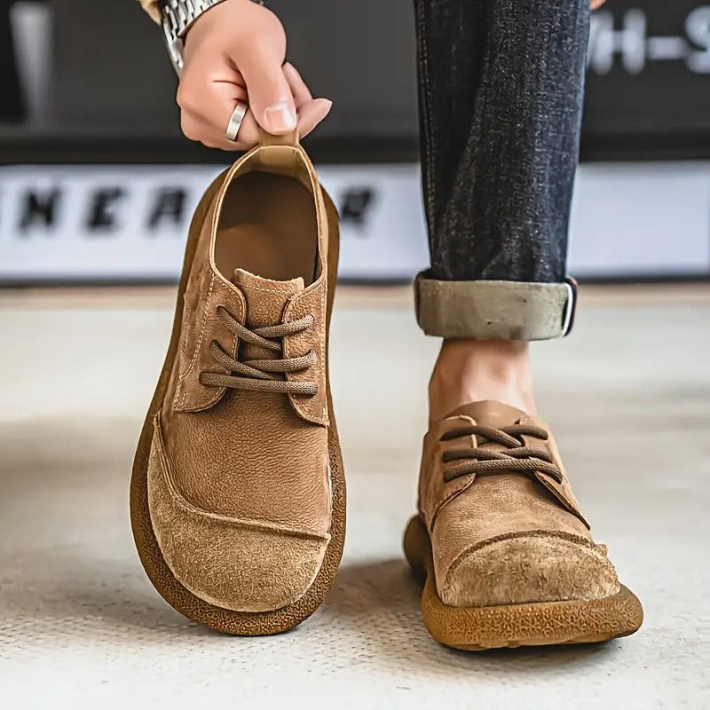 Zapatos ortopédicos hombre de cuero con suela cómoda
