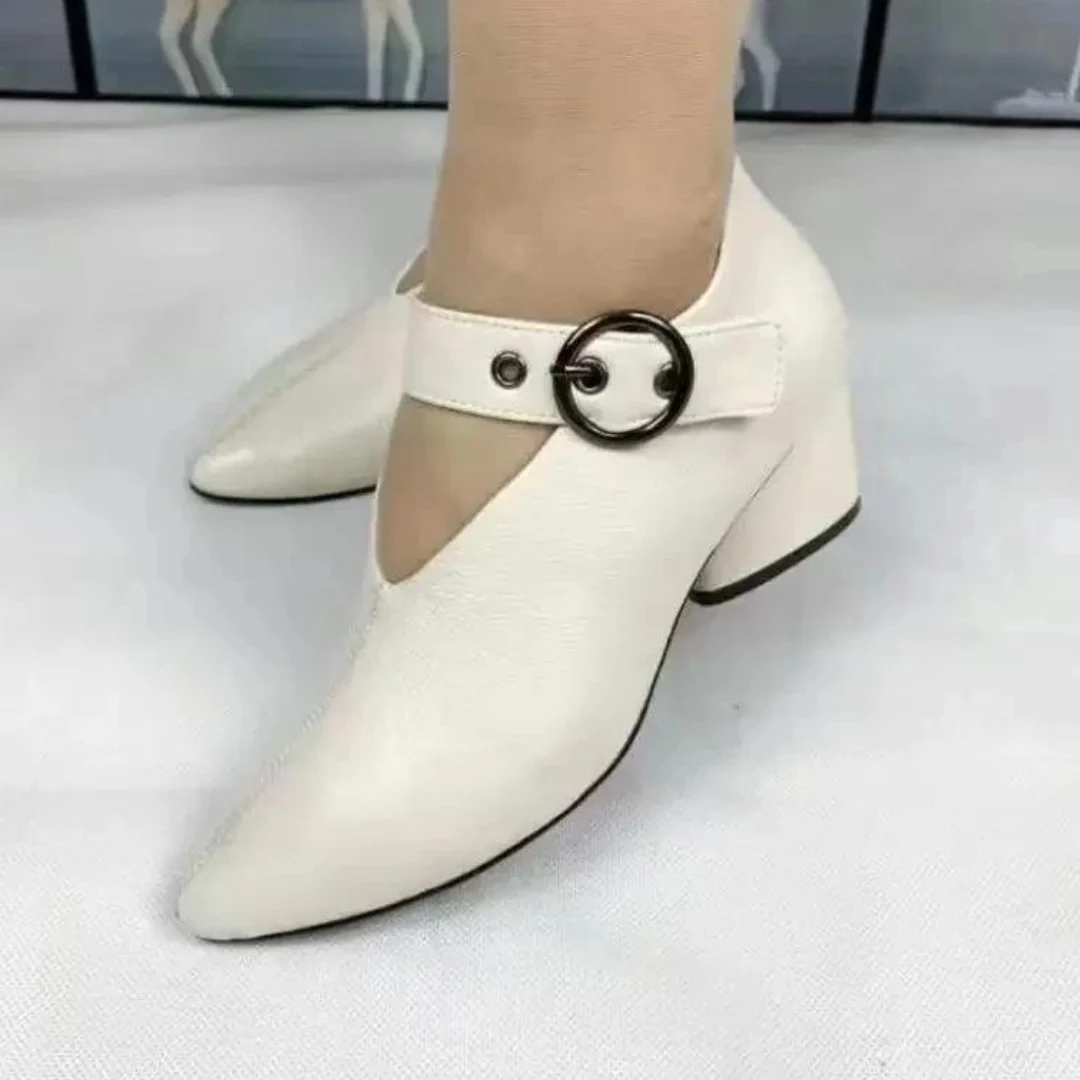 Zapatos ortopédicos mujer con correa y punta fina – estilo casual cómodo diario