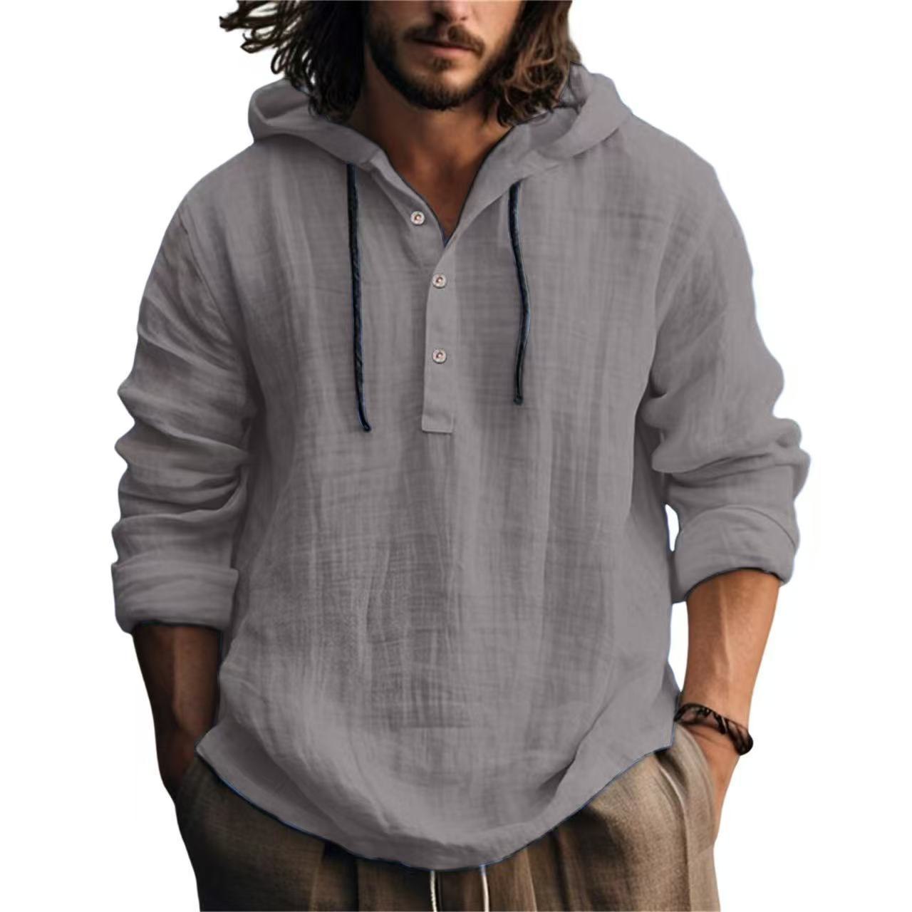 Camiseta hombre con capucha algodón transpirable – estilo moderno uso diario