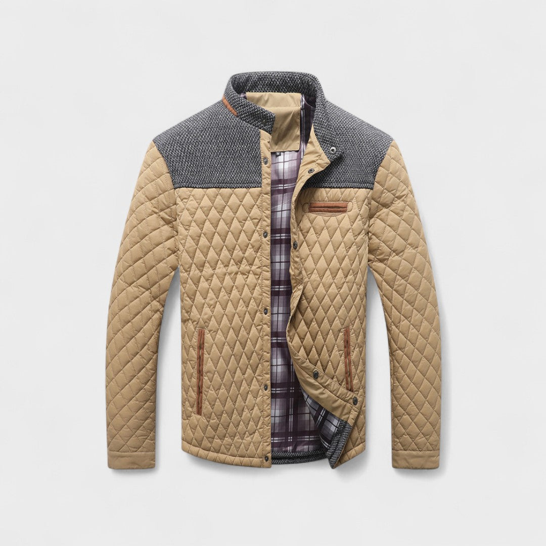 Chaqueta Hombre Acolchada y Resistente – Estilo Clásico para Clima Frío