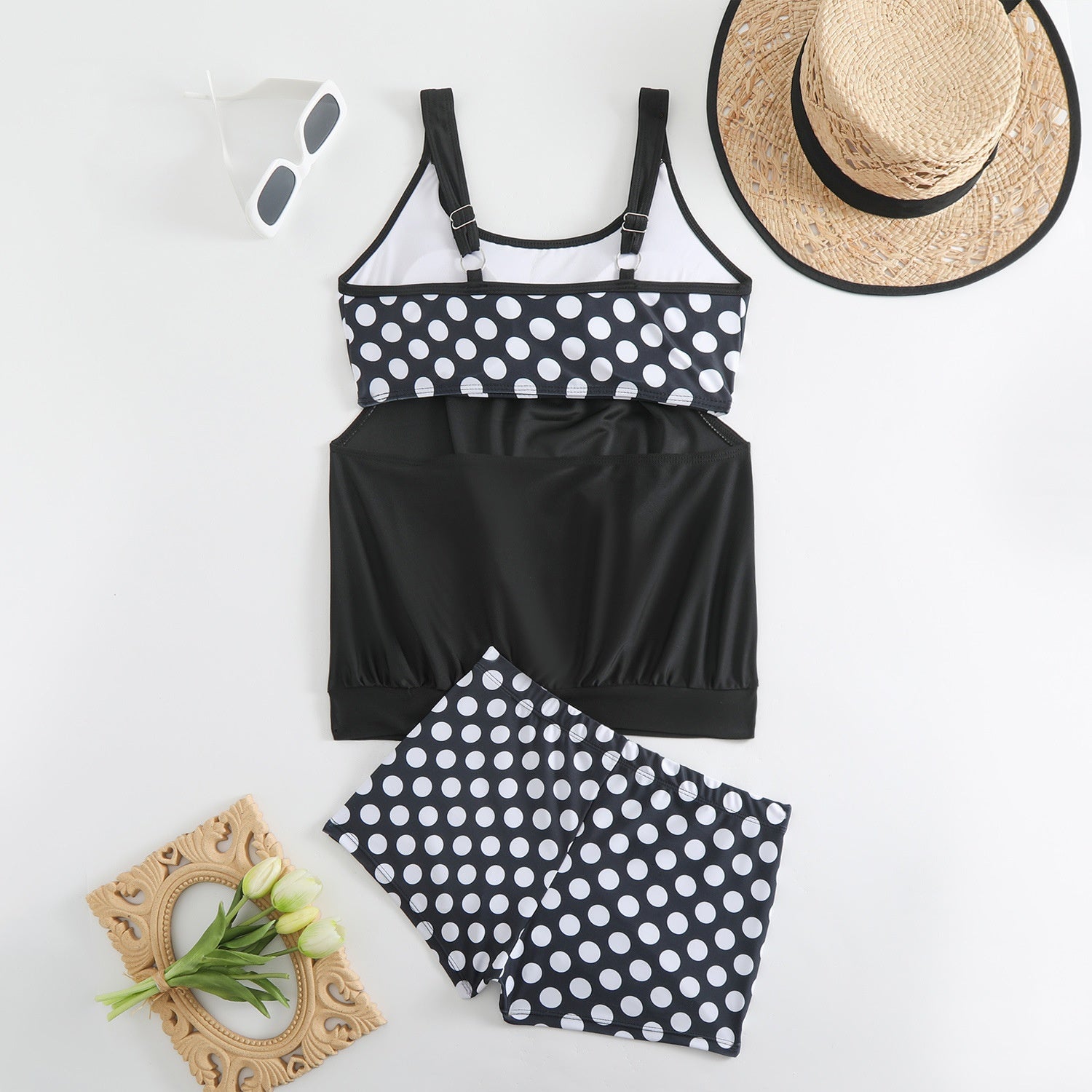 Bikini Mujer Lunares Elegante – Cintura Alta Verano