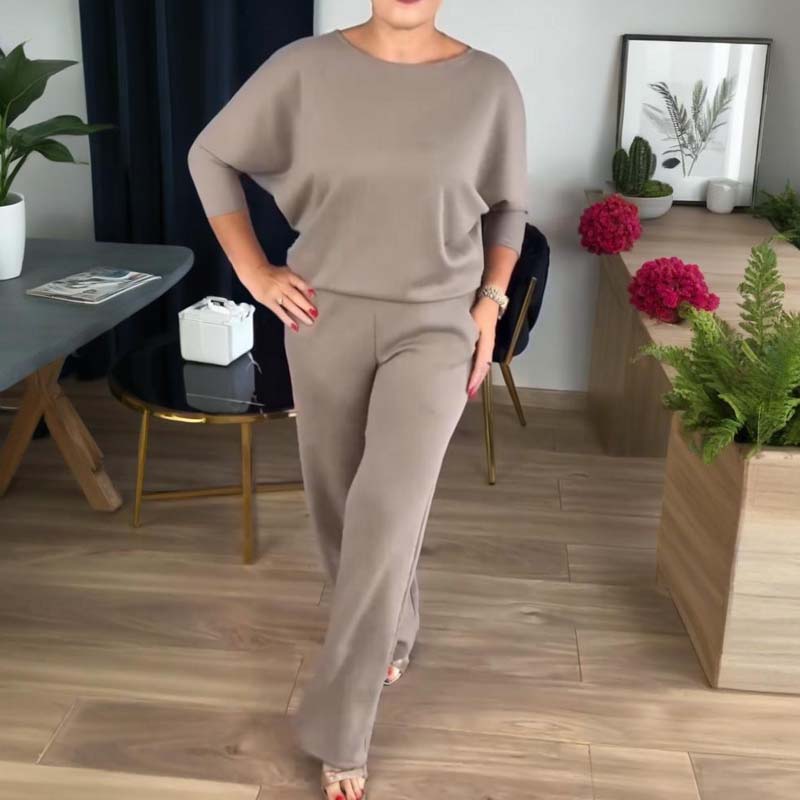 Conjunto tres piezas mujer con cárdigan largo elegante