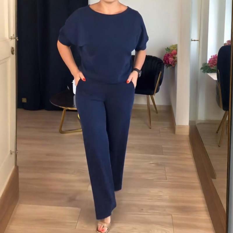 Conjunto tres piezas mujer con cárdigan largo elegante